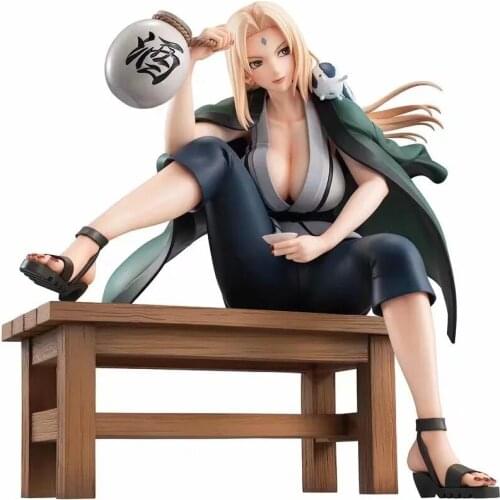 16cm Anime Naruto Figure Shippuden Tsunade Action Figure Toy Drinking Tsunade Sitting posture Action figure Collectible Model