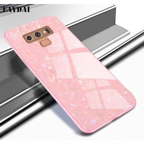 FAYDAI For Samsung Galaxy S9 S8 Plus Note 9 Case TPU Silicone Tempered Glass Phone Case For Galaxy S8 S9 Plus Note9 Cover Coque