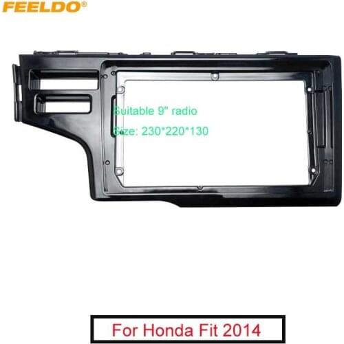 FEELDO Car Audio 9 Inch Big Screen Fascia Frame Adapter For Honda Fit 2Din Dash Fitting Panel Frame Kit