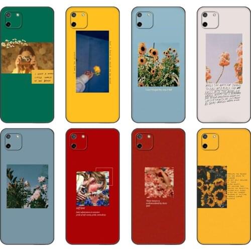 Black tpu Case For OPPO Realme C11 C20 C21 Case Back Cover Bumper Funny pictures text Custom Photo
