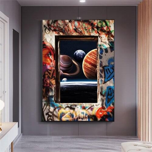 Universe Planet Canvas Painting Aerospace Art Wall Poster Print For Bedroom Home Decoration Modern Print Painting Wall Pictures