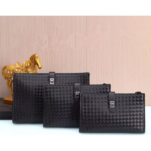 Kaisiludi leather woven bag hand bag large-capacity single-shoulder bag business bag multifunctional package