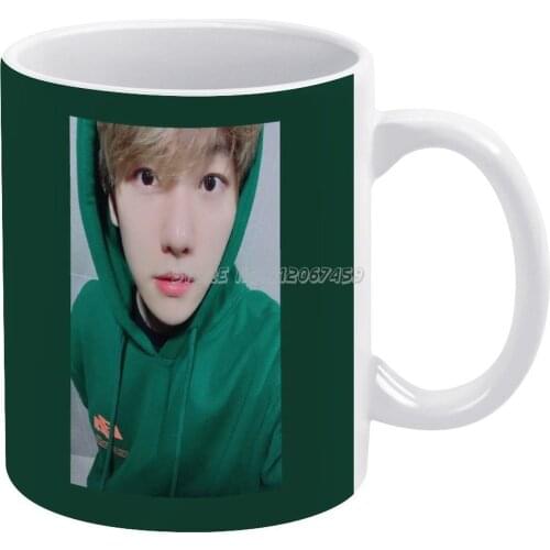 Baekhyun Selca Coffee Mugs Ceramic Personalized Mugs 11 Oz White Mug Tea Milk Cup Drinkware Travel Mug Kpop Baekhyun Byun Baekhy