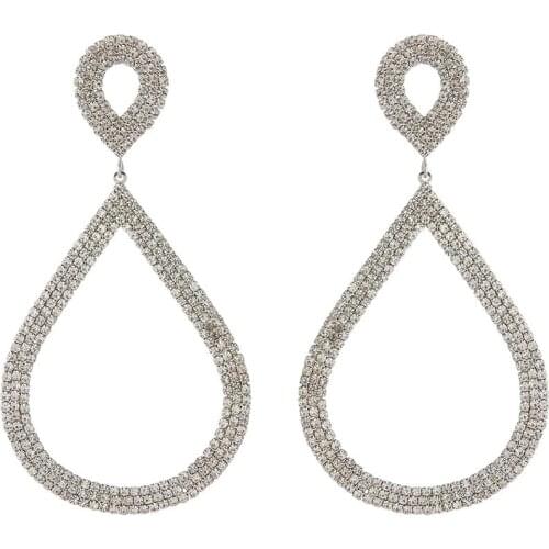 Girls Vintage Fashion acrylic tassel Earrings Women Crystal Water Dropearrings Jewelry Wedding Pierced Dangle Fashion Earrings