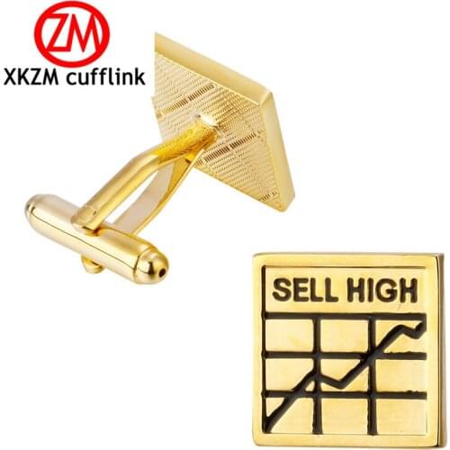 Formal golden sell high buy low Cufflink for Mens Suits Buttons Geometric Wedding Cufflink French Grooms Shirt Brand Cuff Links