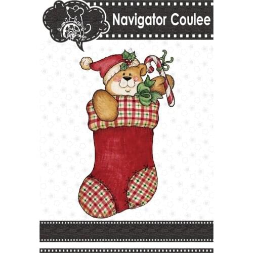 Christmas socks bears metal cutting molds die for novice scrapbooks cut decoration stamps and molds craft supplies new 2021