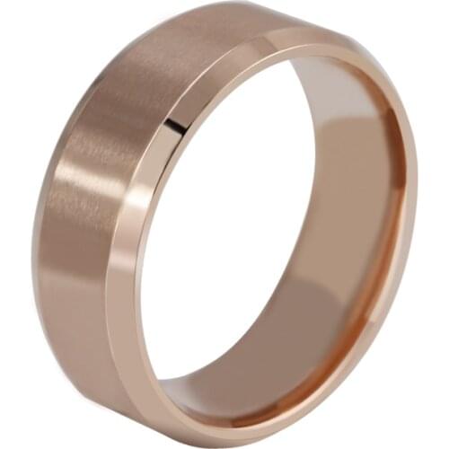 Stainless steel pink ring for women custom jewelry Matte finished