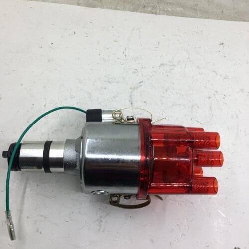 SherryBerg complete distributor for EMPI 9428 CHROME 009 CENTRIFUGAL DISTRIBUTOR STOCK CURVE for VW BUG GHIA THING BUS red cap