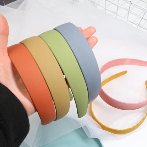 Korea Simple Style Toothed Anti-slip Wide Hairband Women Girls Colorful Headband Hair Bangs Holder Fashion Hair Accessories