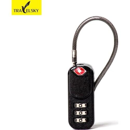 TSA Customs suitcase lock metal business black style with three layer password anti-theft lock Hot sale Free shipping 13322