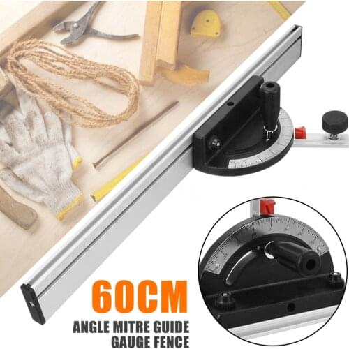 60cm Angle Mitre Guide Guage Fence Cut Woodworking Saw Router Table Bandsaw Protractor Woodworking Machinery Parts
