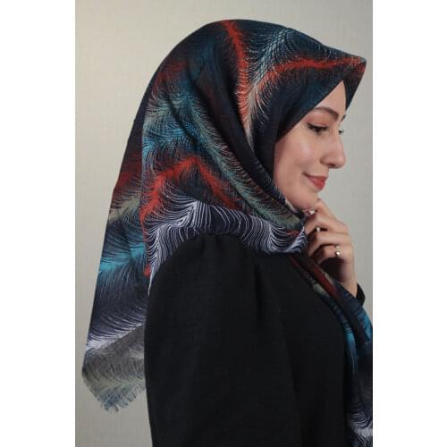 VERTU SHİNE PATTERNED SILVERY LINEN SCARF-DESEN-04-AVAILABLE in