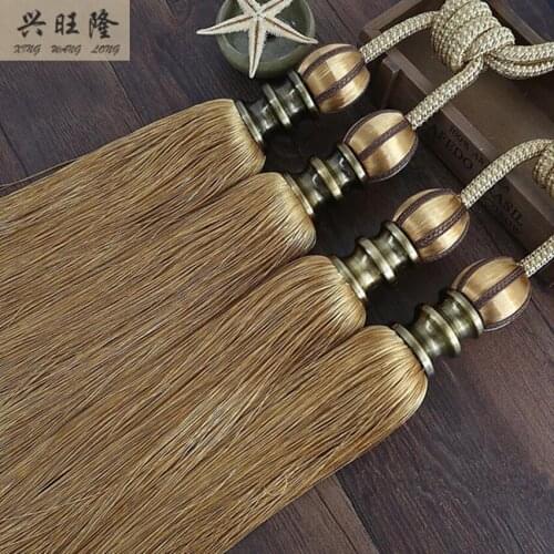 XWL 1 Pair 4 Balls Curtain Hanging Belts Curtain Accessories Strap Fringe Tassel Tieback Buckle Lashing Bandage Bind Home Decor