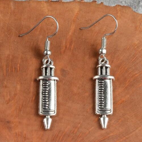 YGLCJ New Syringe and Stethoscope Earrings, Asymmetrical Earrings, Fashion women Hoop Earrings, Nurse Friends Favorite Gift