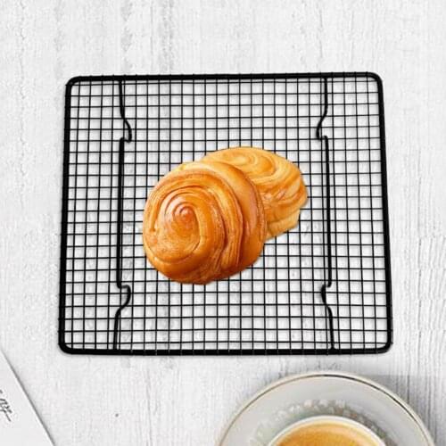 2Pcs Non-stick Cooling Rack Heat Resistance Carbon Steel Baking Bread Cake Cooler for Home Kitchen Roasting 26*23cm