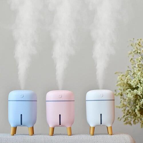 240ML Mini Portable Air Humidifer Aroma Essential Oil Diffuser USB Mist Maker Warm Light Moisturizing Usb Powered Mist Sprayer
