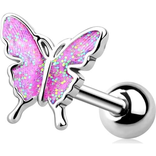 Body Punk 5PCS Surgical Steel Tragus Helix Ear Bee Cartilage Earring Piercing Gold Studs 16G Qute