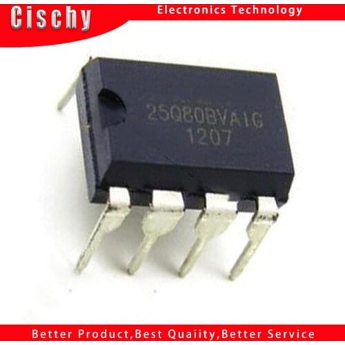 5pcs W25Q80BVAIG DIP8 GD25Q80PCP GD25Q80 W25Q80 25Q80 DIP-8 25Q80BVAIG DIP