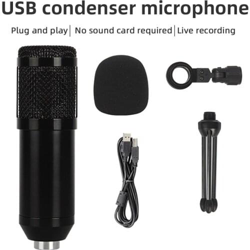 BM-828 Recording Condenser Microphone YouTube Video Skype Chat Spiel Podcast Intelligent Noise Sponge Tripod Accessories