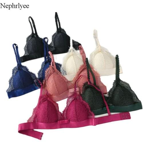 2021 New French Style Bralette Seamless Lace Bra Wire Free Thin Underwear Sexy Lingerie Soft Push Up Bras For Women Hot CA331