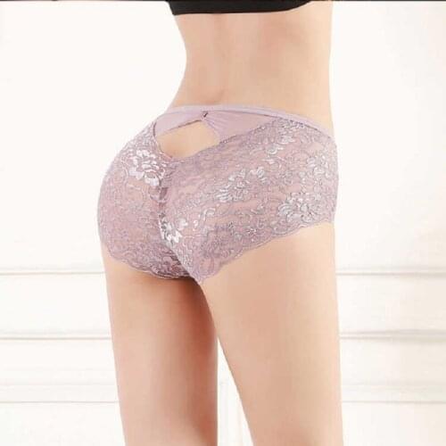 Big Size 3XL Lace BriefsTransparent Sexy Lace Panty Female Large Size High Waist Panty for Women Underwear Lady Undies