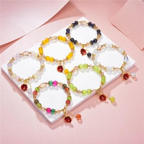 Charms Stone Bracelet Crystal Galaxy Opal Tourmaline Bracelets Women Prayer Lucky Cloisonne Accessories Bangle Jewelry 19cm B392