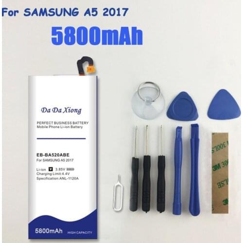 DaDaXiong Original Samsung Battery For Galaxy 2017 Edition A5 2017 A520F SM-A520F Phone Battery EB-BA520ABE 5100mAh