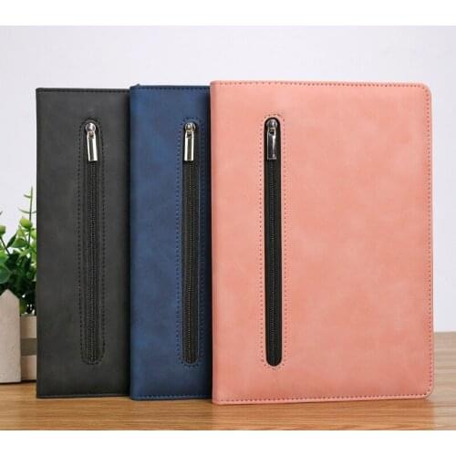 Business new A5 notebook zip diary office stationery cover zip notepad custom logo