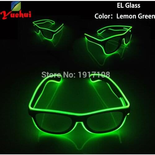 Cheap! 10 Color Blinking Party decorative LED Glasses Christmas decor Sound active battery Powered EL glasses Wedding Supplies