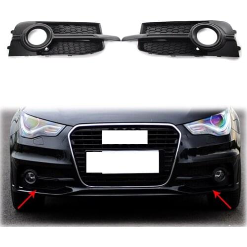 For AUDI A1 8X 2011-2014 S-Line Honeycomb Front Bumper Fog Light Grille Black