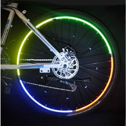 Mountain Bike Bicycle Wheel Rim Reflective Stickers Decals Protector Safety MTB Reflector
