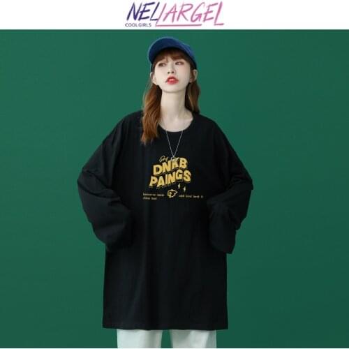 NELLARGEL Women Letter Graphic Y2k Harajuku T Shirts 2021 Female Korean Fashion Streetwear Causal Tshirt Girl Japanese Style Tee