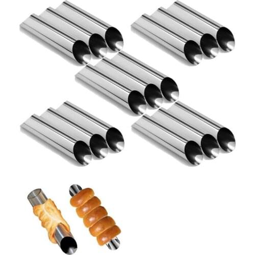 Hot YO-Cannoli Tubes, 5 Inch Large Stainless Steel Cannoli Forms Non-Stick Cream Horn Danish Pastry Molds For Croissant Shell Cr