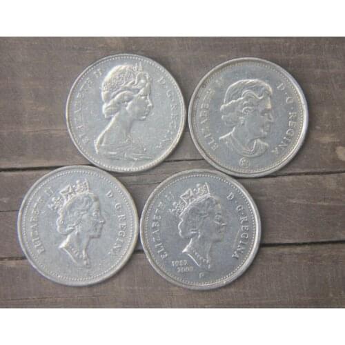 Canada 1 Set 4 Pieces Coins Old Original Coin Collectible Edition Real Rare Commemorative Random Year