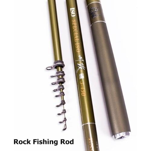 Rock Fishing Rod Fishing Reel Combo 3.6M 4.5M 5.4M Power Carbon Fiber Spinning travel Fishing Tackle Lure Fishing Rod