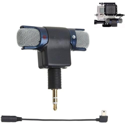 Wholesale Price Hot Sale 3.5mm Stereo Condenser Microphone for GoPro Hero 3 3+ 4 Mic Cable Adapter