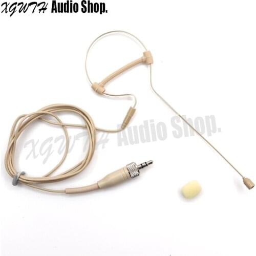 Skin Single Earhook Condenser Headset Microphone For Sennheiser UHF Wireless BodyPack Transmitter System 3.5 mm Screw Locking