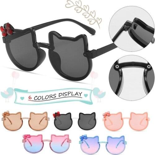 2021 Butterfly Children Sunglasses Cat Blue Pink Glasses Girls Cute Kids Eyeglasses Colored Lenses Boys Baby Shades Vogue Trends