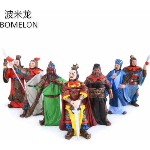 Original Three kingdoms Toy Figures Zhuge Liang Mini Resin Doll Anime Figure Chinese Crafts Kids Toys for Boys Birthday Gifts