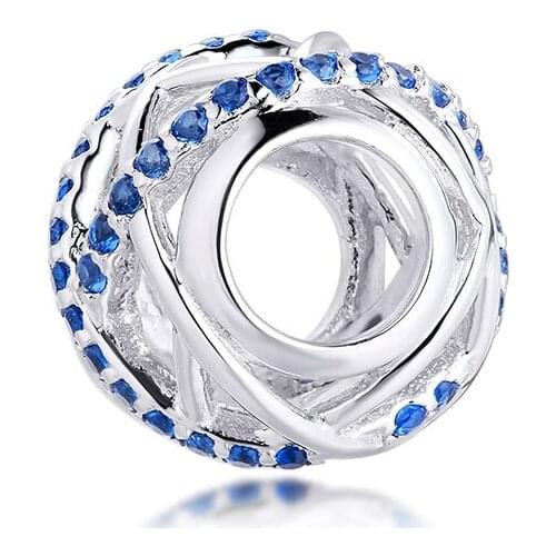 Fits for Pandora Bracelets Galaxy Openwork Beads with Clear Cubic Zirconia Authentic 925 Sterling Silver Charms Jewelry CK106