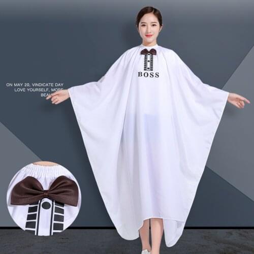 Salon Professional Hair Styling Cape,Large with Bow-tie Boss Hair Cutting Coloring Styling Waterproof Cape Hairdresser Wai Cloth
