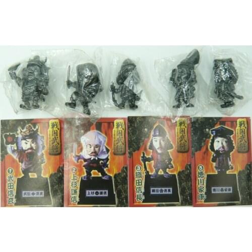 Pvc figure Japanese warring state generals 5pcs/set