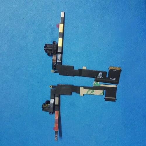 Headphone Jack Audio Earphone Connector Flex Cable for iPad 2 ipad2 A1395 A1396 Sim Card Reader Slot Tray Holder 3G WIFI Verison