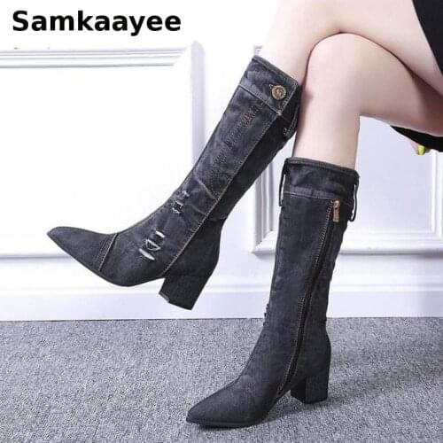 Женские высокие ботинки Samkaayee China At AliExpress