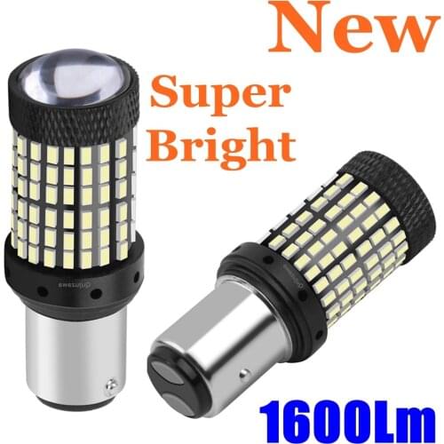 2PCS 1157 BAY15D P21/5W Super Bright 1600lm LED Car Brake Bulbs Auto Turn Signals Lamp Daytime Running Lights Red White Yellow