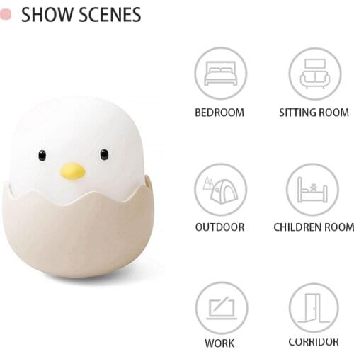 Eggshell Lights Discoloration Silica Gel Rich And Colorful Sensory Switch Portable Night Light Night Light Room Light Light Up