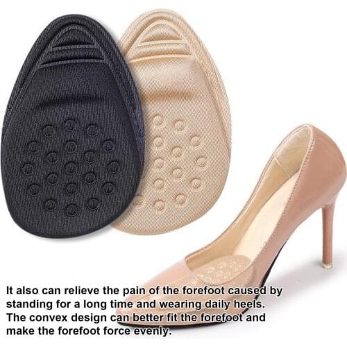 1 Pair Forefoot Pads Anti-slip Breathable Soft Shoes High Heel Insole for Hiking Men Women Forefoot Protective Pads Foot Care