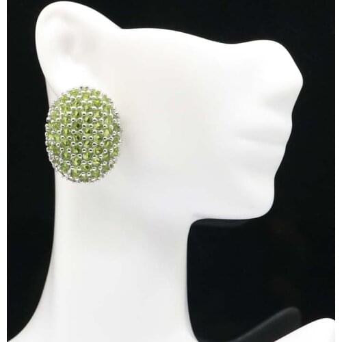 23x12mm New Statement Jewelry for Women Silver Earrings Created Pink Kunzite White Zircon Fashion Eye Catching