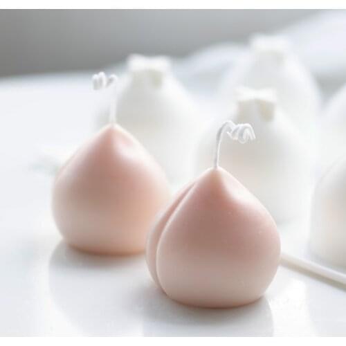 3D Peach Fruit Candle Silicone Mold Candle Making Molds Candle Mold DIY Candle Making Supplies Aromatherapy Candle Soap Mold