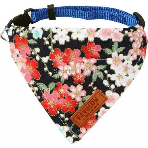 600 pcs/lot Japanese Style Dog Bandanas Cotton Washable Pet Bandanas Scarf Dog Accessories
